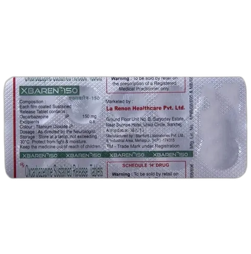 xbaren 150mg tablet 10's